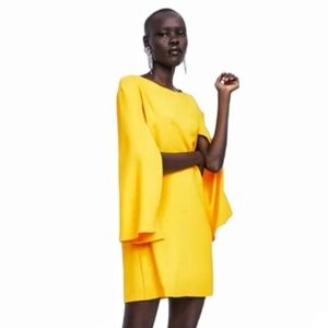 Zara - Cape Sleeves Mini Dress